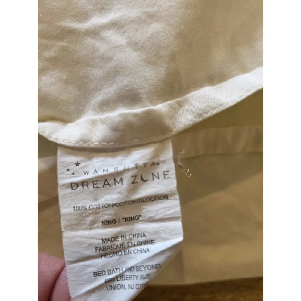 Wamsutta Dream Zone King Flat Sheet Cotton Ivory Cream‎